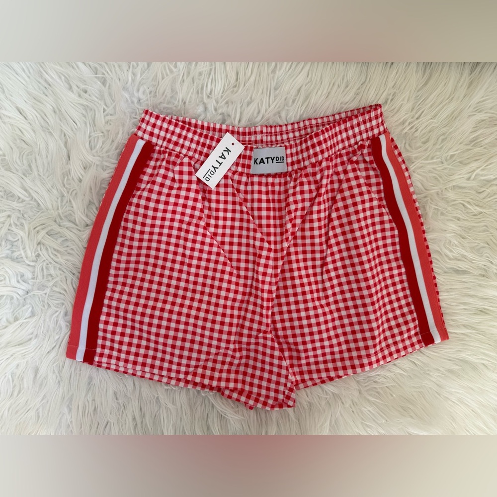 Katydid Picnic Plaid Boxer Pajama Shorts - Picture 3 of 7